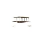 Carport double karl bois naturel surface 40. 1m² Carport double karl bois naturel surface 40. 1m²