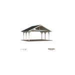 Carport double robert bois naturel surface 20. 6m² Carport double robert bois naturel surface 20. 6m²
