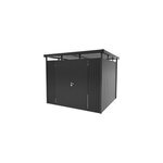 Abri de jardin mtal biohort highline h2 gris fonc double porte surface totale 5. 36 m