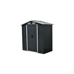 Abri de jardin goodhome basic en mtal coloris gris p. 0, 3 mm surface extrieure 2, 12 m