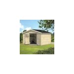 Abri de jardin goodhome belaa bois naturel p. 28 mm surface totale 13. 2m