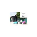 Abri de jardin green outside en composite gris monopente surface totale 10m² + kit anti - tempête Abri de jardin green outside en composite gris monopente surface totale 10m² + kit anti - tempête