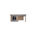 Abri de jardin green outside en composite marron monopente surface totale 18, 5m� + kit anti - temp�te ...