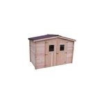 Abri de jardin habrita bois l. 324 x p. 304 x h. 220 cm surface totale 9, 85m