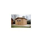 Abri de jardin habrita thermabri en bois coloris naturel ép. 28 mm surface extérieure 12, 31 m² Abri de jardin habrita thermabri en bois coloris naturel ép. 28 mm surface extérieure 12, 31 m²