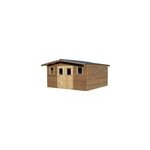Abri de jardin habrita thermabri en bois coloris naturel ép. 28 mm surface extérieure 19, 69 m² Abri de jardin habrita thermabri en bois coloris naturel ép. 28 mm surface extérieure 19, 69 m²