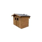 Abri de jardin habrita thermabri en bois coloris naturel ép. 28 mm surface extérieure 7, 62 m² Abri de jardin habrita thermabri en bois coloris naturel ép. 28 mm surface extérieure 7, 62 m²