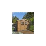 Abri de jardin klikstrom belaa bois trait autoclave marron surface p. 28 mm totale 9. 3m