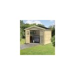 Abri de jardin klikstrom belaïa bois naturel ép. 28 mm surface totale 7. 4m² Abri de jardin klikstrom belaïa bois naturel ép. 28 mm surface totale 7. 4m²