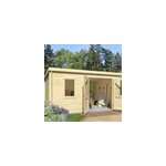 Abri de jardin klikstrom linda bois naturel ép. 34 mm surface totale 12. 2m² Abri de jardin klikstrom linda bois naturel ép. 34 mm surface totale 12. 2m²