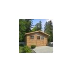 Abri de jardin klikstrom oreti bois trait autoclave marron p. 44 mm surface totale 20. 33m