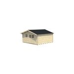 Abri de jardin klikstrom oreti bois naturel p. 44 mm surface totale 25. 9m