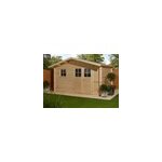 Abri de jardin klikstrom taman bois naturel �p. 34 mm surface totale 14. 12m�