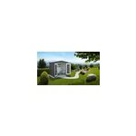 Abri de jardin mtal biohort europa t3 gris fonc surface totale 3. 8 m