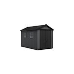 Abri de jardin newton plus 7511 keter l230 x p350 x h246 cm 8, 05 m coloris gris anthracite