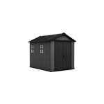 Abri de jardin newton plus 759 keter l230 x p287 x h246 cm 6, 6 m coloris gris anthracite