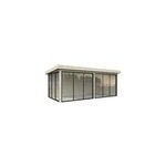 Abri de jardin palmako lenna 402 en bois naturel �p. 28 mm surface ext�rieure totale 21, 4m�