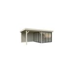 Abri de jardin palmako lenna 405 en bois naturel �p. 28 mm et pergola 10, 1m� surface ext�rieure totale ...