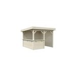 Pavillon de jardin palmako lenna ; set 303 ; bois naturel ép. 28 mm surface totale 14, 7m² Pavillon de jardin palmako lenna ; set 303 ; bois naturel ép. 28 mm surface totale 14, 7m²