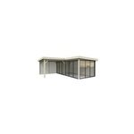 Abri / studio de jardin palmako lenna  ; set 414 ; bois naturel p. 28 mmsurface totale 19, 7m + pergola ...