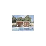 Abri de jardin / poolhouse design bois douglas ép. 55 mm surface totale 8. 7m² + pergola 8. 7m² Abri de jardin / poolhouse design bois douglas ép. 55 mm surface totale 8. 7m² + pergola 8. 7m²