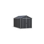 Abri de jardin rubicon polycarbonate gris foncé surface totale 8, 5m² Abri de jardin rubicon polycarbonate gris foncé surface totale 8, 5m²