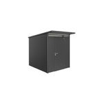 Abri de jardin mtal biohort avantgarde a2 gris fonc simple porte surface totale 4. 59 m