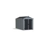 Abri de jardin skylight polycarbonate gris fonc� surface totale 6, 59m�