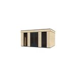 Abri de jardin studio dcor home en bois coloris naturel p. 44 mm surface extrieure 18, 14 m