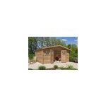 Abri de jardin taman bois trait autoclave marron p. 34 mm surface totale 20. 9m