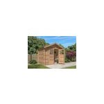 Abri de jardin taman bois trait autoclave marron p. 34 mm surface totale 6, 84m