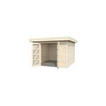Abri de jardin volga en bois coloris naturel �p. 28 mm surface ext�rieure 12, 21 m�