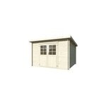 Abri de jardin white wood lola 1 bois naturel �p. 28mm 10, 2m�