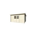 Abri de jardin white wood lola 2 bois naturel �p. 28mm 13, 7m�