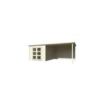 Abri de jardin white wood lya 1 bois avec pergola 8, 7m� �p, 16 mm surface ext�rieure totale 19, 6m�