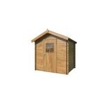 Abri de jardin white wood pablo 1 bois trait� autoclave marron �p. 19 mm surface ext�rieure totale 3, ...