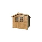 Abri de jardin white wood valence 1 bois trait� autoclave marron �p. 28mm surface ext�rieure totale 6, ...