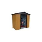 Abri de jardin yardmaster wgy en mtal coloris marron et imitation bois p. 0, 3 mm surface extrieure ...
