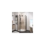 Acc�s d'angle arrondi avec porte de douche battantes, 90 x 90 cm, schulte, newstyle, verre transparent ...