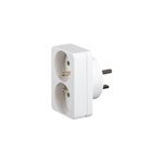 Adaptateur 2p + t 2 fiches 16 a vers socle 20 a legrand