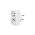 Adaptateur 2p + t 2 fiches 16 a vers socle 20 a legrand