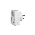 Adaptateur 2p + t fiche 16a + fiche 20a vers socle 32a legrand