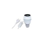 Adaptateur bouteille tibelec e27 60w 4z 250v plastique blanc