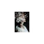 Affiche femme chapeau de fleurs l. 50 x l. 70 cm dada art