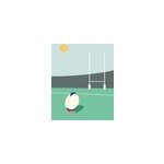 Affiche rugby vert dada art l. 30 x h. 40 cm Affiche rugby vert dada art l. 30 x h. 40 cm