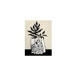 Affiche vases noir sur fond beige l. 60 x l. 80 cm dada art