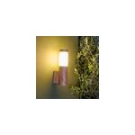 Applique ext�rieur hollis m�tal effet bois marron ip44 e27 25w