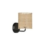 Applique murale ibiza e14 40w ip20 l. 13 x h. 18 x p. 18cm m�tal et raphia coloris naturel corep