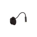 Applique murale intrieur led articule rechargeable jolijn mtal noir ip20 40lm 2w . 11 cm lucide