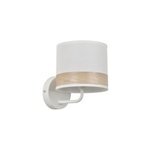Applique murale raito e14 40w ip20 l. 15xl. 19xp. 19cm métal et coton blanc corep Applique murale raito e14 40w ip20 l. 15xl. 19xp. 19cm métal et coton blanc corep